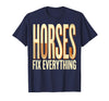 Mademark Horses Fix Everything Equestrian Design T-Shirt - Men - Navy Blue