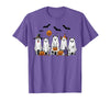 Spooky Dog Lovers Haunted Halloween Designs Halloween Ghost Dogs Pumpkin Candy Party Costume T-Shirt - Purple Heather