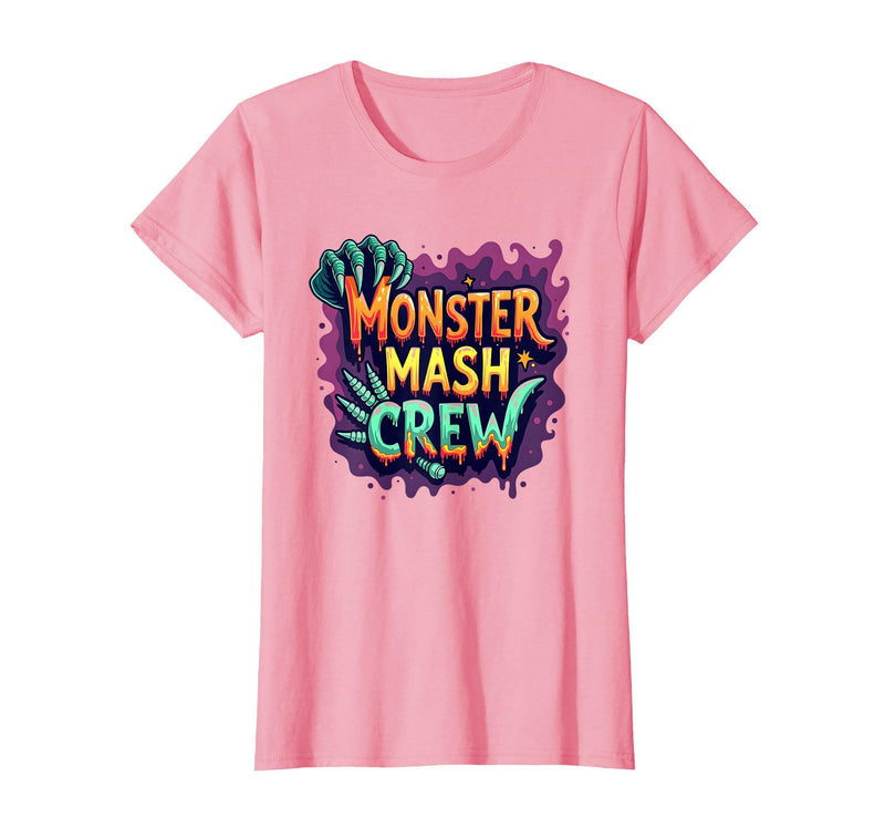 Mademark Halloween - Monsters & Creatures T-Shirt - Pink-monster Mash Crew