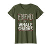 Mademark Friend of Whale Sharks Ocean Life Design T-Shirt - Olive Green