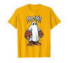 Spooky Bigfoot Sasquatch Ghost Halloween Humor Fun Boo Foot Bigfoot Ghost Sasquatch Halloween Funny Humor T-Shirt - Golden
