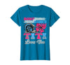 Gender Reveal Family Matching Burnouts or Bows Titi Loves You Gender Reveal Party T-Shirt - Sapphire Blue