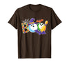 Bowling Boo Creepy Halloween Costume Pumpkin Bowling Lover T-Shirt - Brown