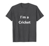 MNBHYB Idea Funny Halloween Cricket Bug Insect Easy Costume Last Minute T-Shirt - Dark Heather Grey
