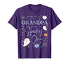 Spooky One Birthday Blue Boy 1st First Halloween Grandpa of the Spooky One First Birthday Boy 1st Halloween T-Shirt - Purple