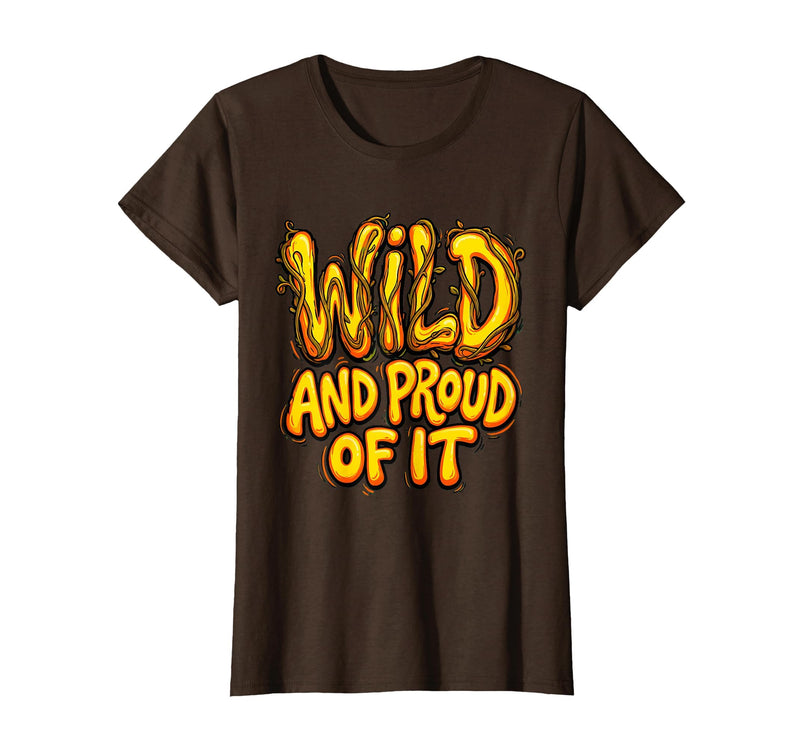 Mademark Wild and Proud of It Monkey Graphic Design T-Shirt - Women - Brown