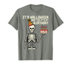 Halloween Shirts For Women Men Kids Boys Girls Its Halloween Yes My Birthday Skeleton Costume Men Women Kid T-Shirt - Olive