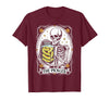 Tarot Card Skeleton Halloween Ades.shirt The Pickles Tarot Card Skeleton Canning Season Gardener T-Shirt - Burgundy