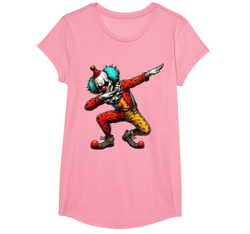 Creepy Halloween Dabbing Dab Dance Dabbing Creepy Clown Scary Halloween Dab Dance T-Shirt - Pink