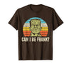 Can I Bee Frank Halloween Halloween Tee Can I be Frank? Funny Horror Frankenstein Tee T-Shirt - Brown