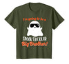 Halloween Pregnancy Announcements by HotW Big Brother Pregnancy Announcement Ghost Funny Boy Halloween T-Shirt - Olive Green