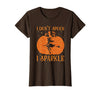 PDUS32 I Don't Spook I Sparkle Funny Halloween I Don't Spook I Sparkle Funny Halloween Girl Witch Pumpkin T-Shirt - Brown
