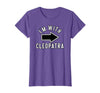 Lazy Last Minute Cleopatra Halloween Costumes Couples Halloween Costume Shirts I'm with Cleopatra T-Shirt - Purple Heather