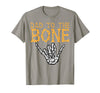 Mens Halloween Shirts For Dad Daddy Papa Men Halloween Dad to The Bone Skeleton Hand Fun Papa Costume Men T-Shirt - Slate
