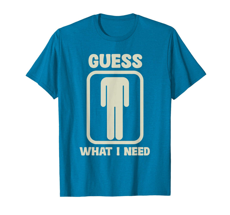 Humor Head Halloween Party Fun Guess What I Need Head Graphic T-Shirt - Sapphire Blue