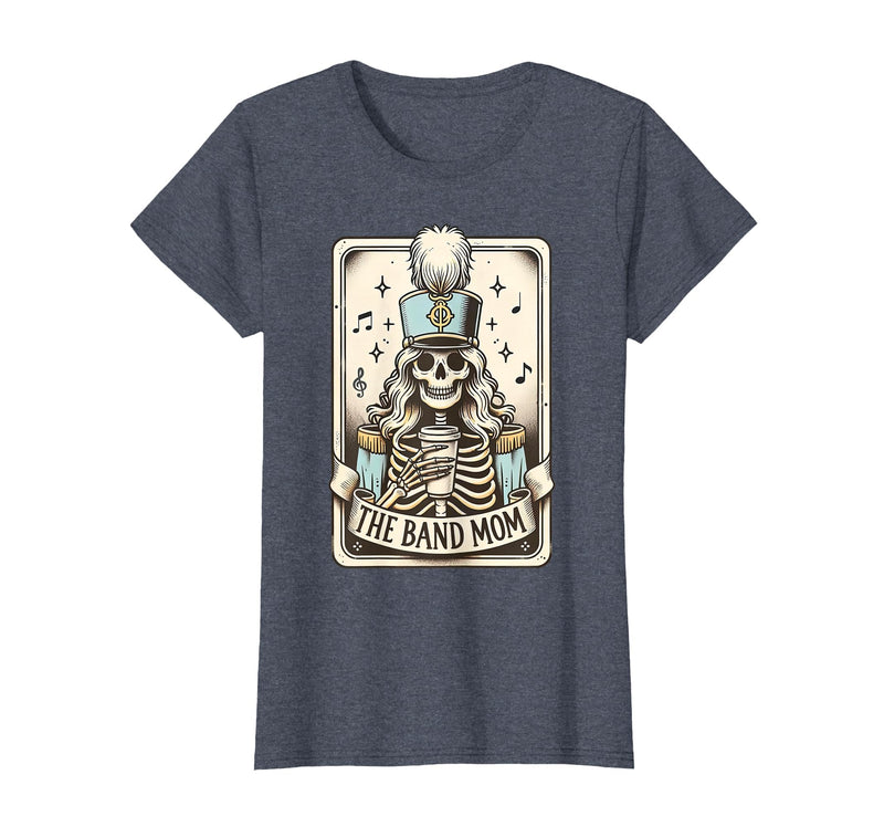 Marching Band Mom Tarot Card Skeleton Halloween Marching Band Mom Tarot Card Skeleton Mom Musical Instrument T-Shirt -