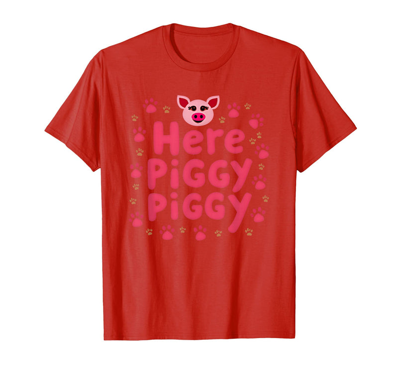Mademark John Pork's Calling: Here Piggy Piggy Funny Pig Lover Gift T-Shirt - Red