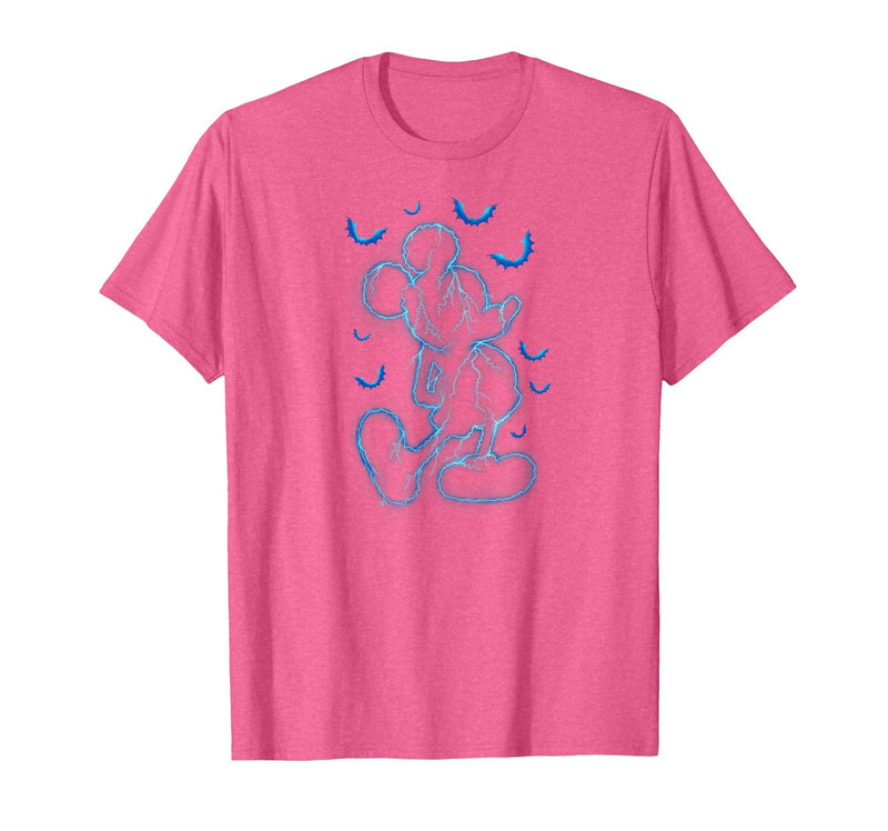 Disney - Mickey Lightning Halloween T-Shirt - Pink Heather