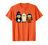 Nerrrdy Penguin Witch Ghost Pumpkin Men Women Kids Funny Halloween T-Shirt - Orange