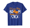 Match Halloween Couple Costumes I Love His Broomstick I Love Her Pumpkins T-Shirt - Royal Blue