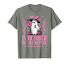 Arich.Tee's Breast Cancer Awareness Ghost in October We Wear Pink Breast Cancer Witch Ghost Halloween T-Shirt - Olive Heather