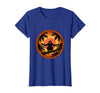 Mademark Monkey Silhouette Tropical Sunset Graphic T-Shirt - Women - Royal Blue