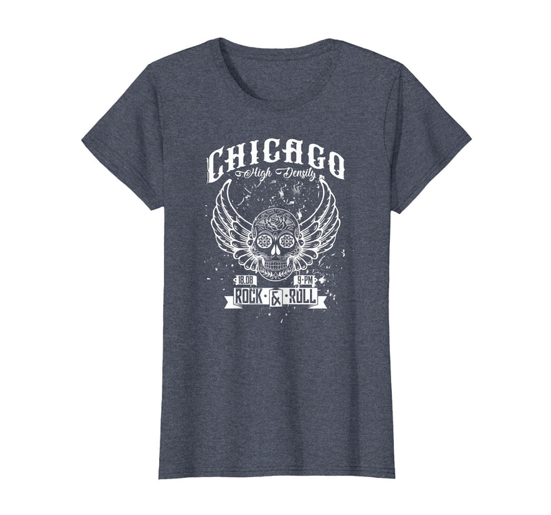 Camelot71 Chicago Classic Retro Vintage Illinois Windy Rock'n'Roll T-Shirt - Heather Blue