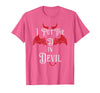 I Put the D in Devil Tees I Put the D in Devil Funny Halloween Matching Couple T-Shirt - Pink Heather