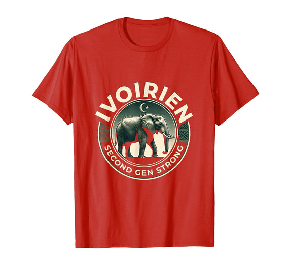 Mademark Ivoirien, Second Gen Strong Elephant Heritage Design T-Shirt - Men - Red