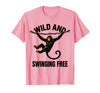 Mademark Wild and Swinging Free Monkey Graphic Design T-Shirt - Men - Pink