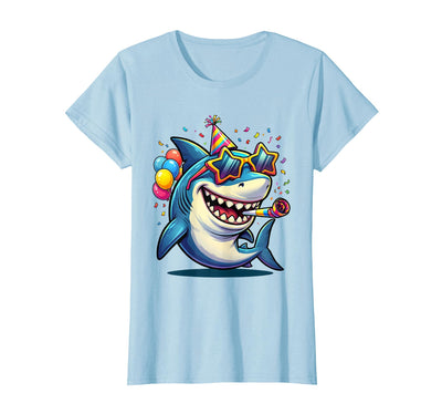 5th Birthday Shark Party Sunglasses Grinning Cool T-Shirt
