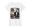 The Lovers Tarot Card Spooky Halloween Women Men The Monster Frankenstein and Bride The Lovers Tarot Card T-Shirt - White
