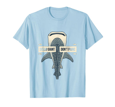 Whale Shark Ocean Giant Don't Panic Design T-Shirt