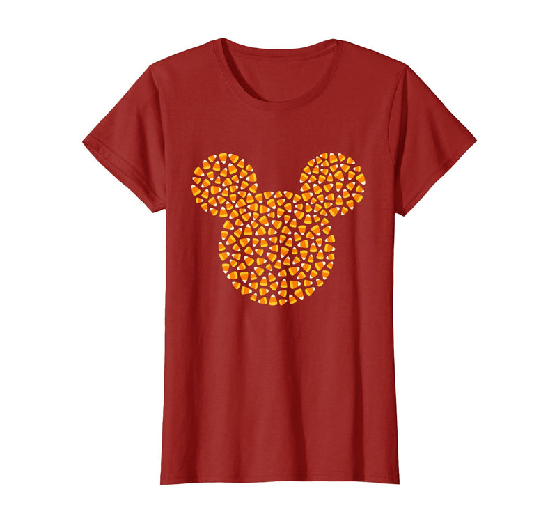 Disney Mickey Mouse Candy Corn Halloween T-Shirt - Cranberry Red