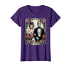 The Lovers Tarot Card Spooky Halloween Women Men The Monster Frankenstein and Bride The Lovers Tarot Card T-Shirt - Purple