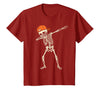 Funny Halloween Tees for Men Women Kids. Halloween Shirts Cool Teen Boys Skeleton Dab Mens Halloween T-Shirt - Cranberry Red