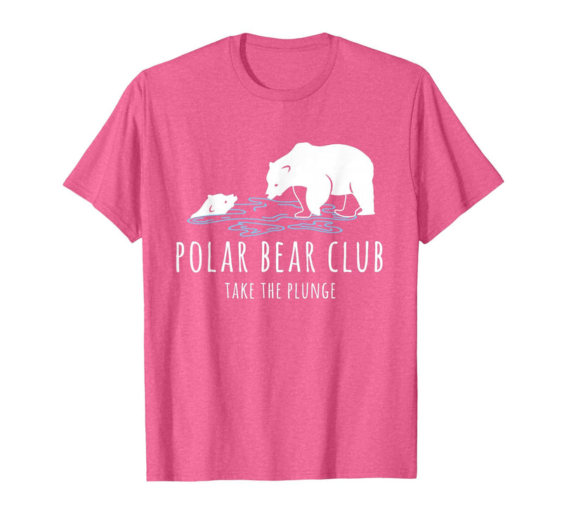 Global Warming Awareness Arctic Winter Ice Polar Bear Club Take The Plunge Ice Bear T-Shirt - Pink Heather