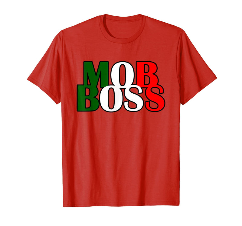 Italian Yeah B Mob Boss Italian Flag 1920s Costume Mafia Party T-Shirt - Red
