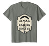 Alaska is Calling and I Must Go Mountains Bear T-Shirt - Olive Heather