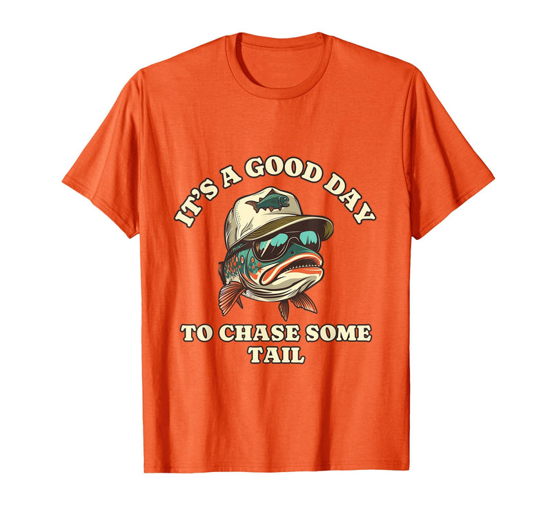 Funny Outdoor Anglers & Fisherman Designs Catch Fish and Laugh Hard with This Fishing Pun T-Shirt - Orange