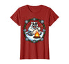 Mademark Polar Bear Sunglasses Roasting Marshmallow Christmas T-Shirt - Cranberry Red