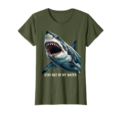 Stay Out of My Water Mens Shark Design T-Shirt