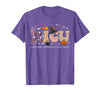 Halloween NICU Nurse Neonatal Intensive Care Neonatal Intensive Care Unit Coquette NICU Nurse Halloween T-Shirt - Purple