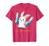 My Spirit Animal Cute Rabbit with Chainsaw T-Shirt in Red Heather