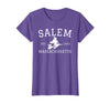Salem Est 1626 Massachusetts Funny Salem Witch Est 1692 Salem Massachusetts Halloween T-Shirt - Purple Heather