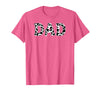 Cow Pattern Print Family Matching Birthday Apparel Cow Dad Birthday Family Matching Girl Boy Farm Birthday T-Shirt - Pink