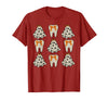 Dentist Dental Halloween Costume Tee Gifts Floral Ghost Teeth Dental Dentist Halloween Costume T-Shirt - Cranberry Red