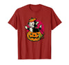 Disney Pinocchio Halloween Figaro Inside A Pumpkin Retro T-Shirt - Cranberry Red