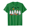 Spooky Dog Lovers Haunted Halloween Designs Halloween Ghost Dogs Pumpkin Candy Party Costume T-Shirt - Kelly Green