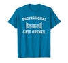 cow apparel Professional gate Opener, Cow Gate Opener T-Shirt - Sapphire Blue
